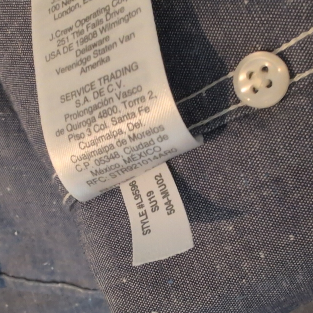J. Crew Men's Small Slim Fit 100% Cotton Long Sleeve Button Down Style #L9596 - Picture 10 of 15